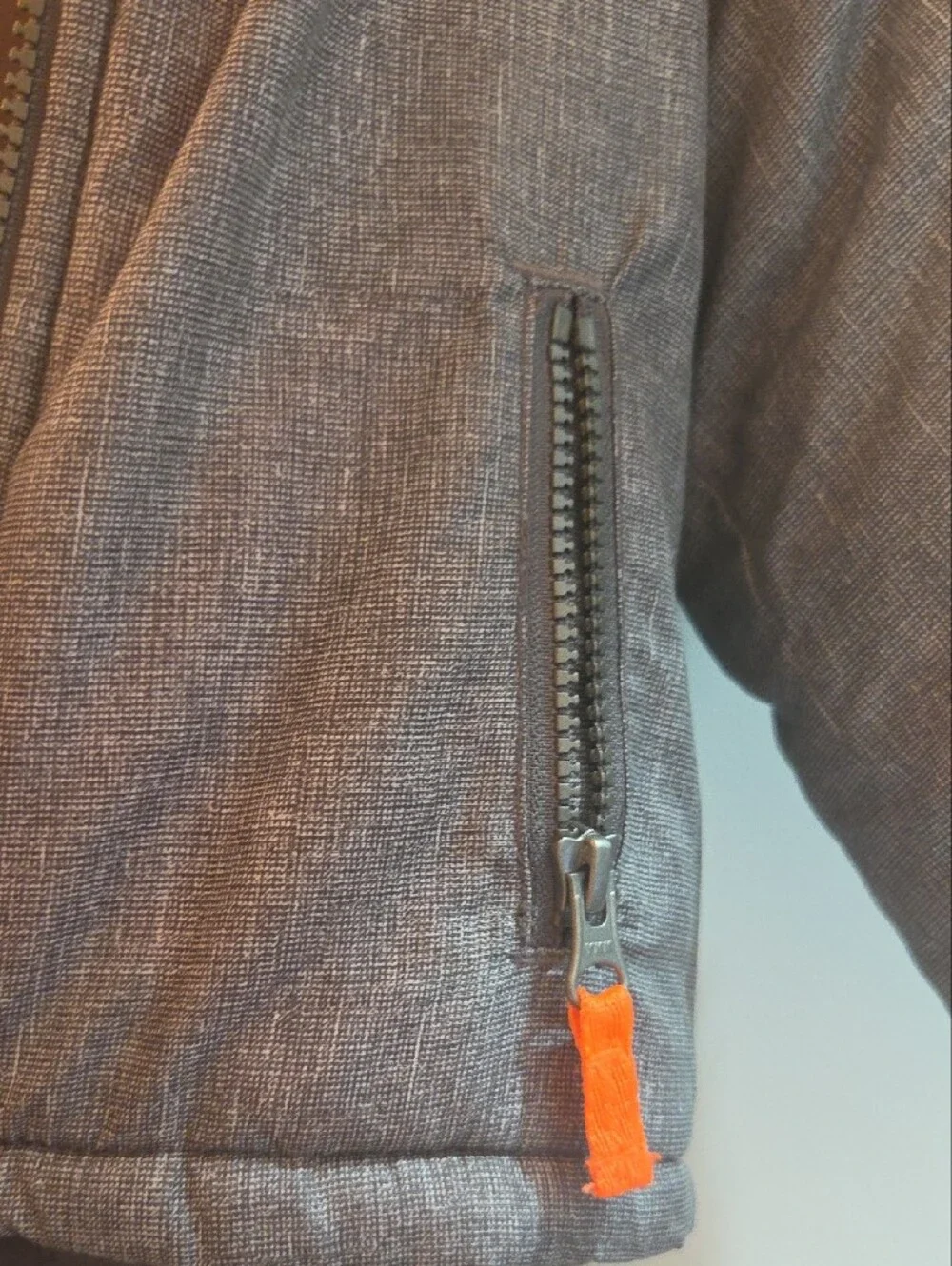 Carter's Gray Snow Overalls with Bright Orange Lining
